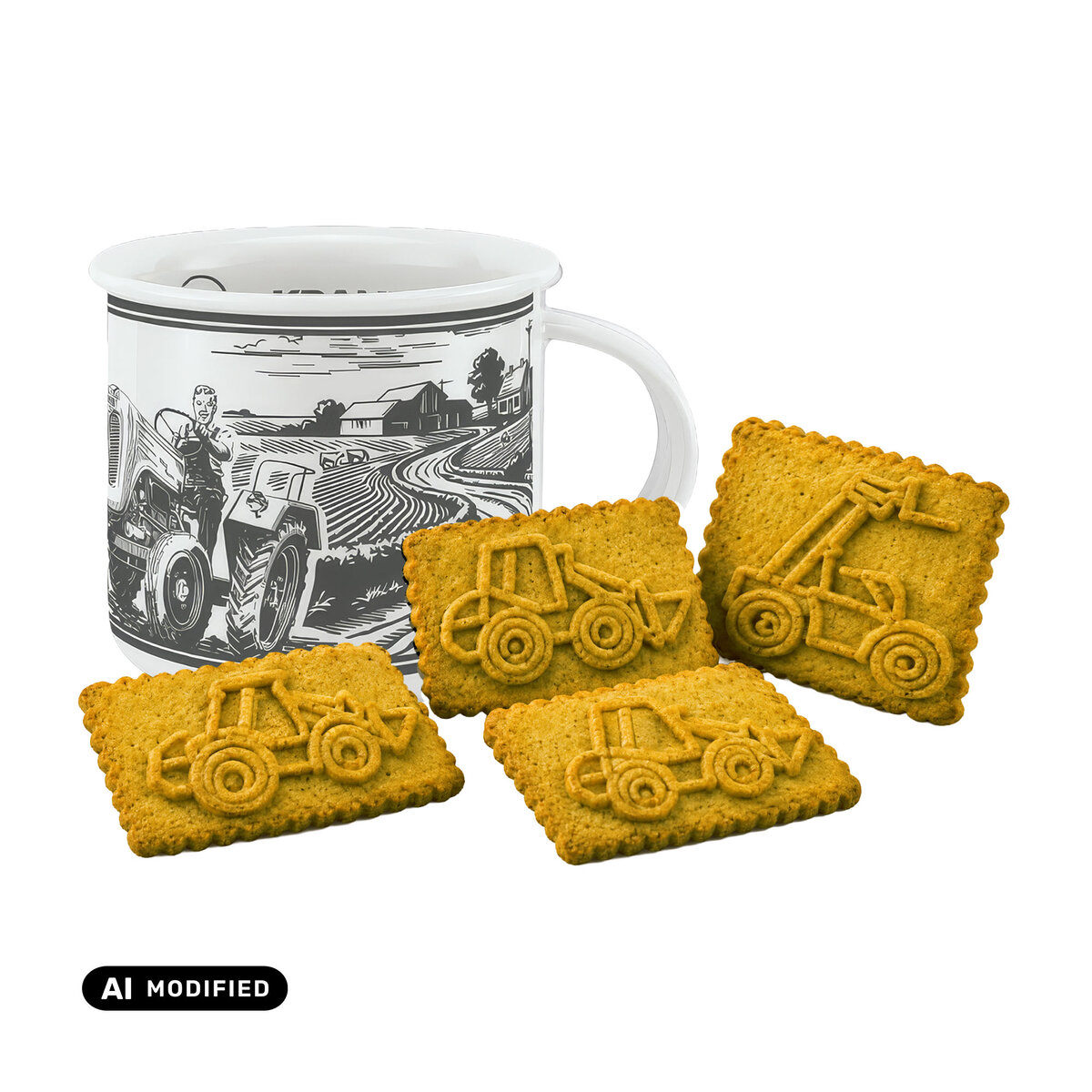 Retro mug with speculoos biscuits