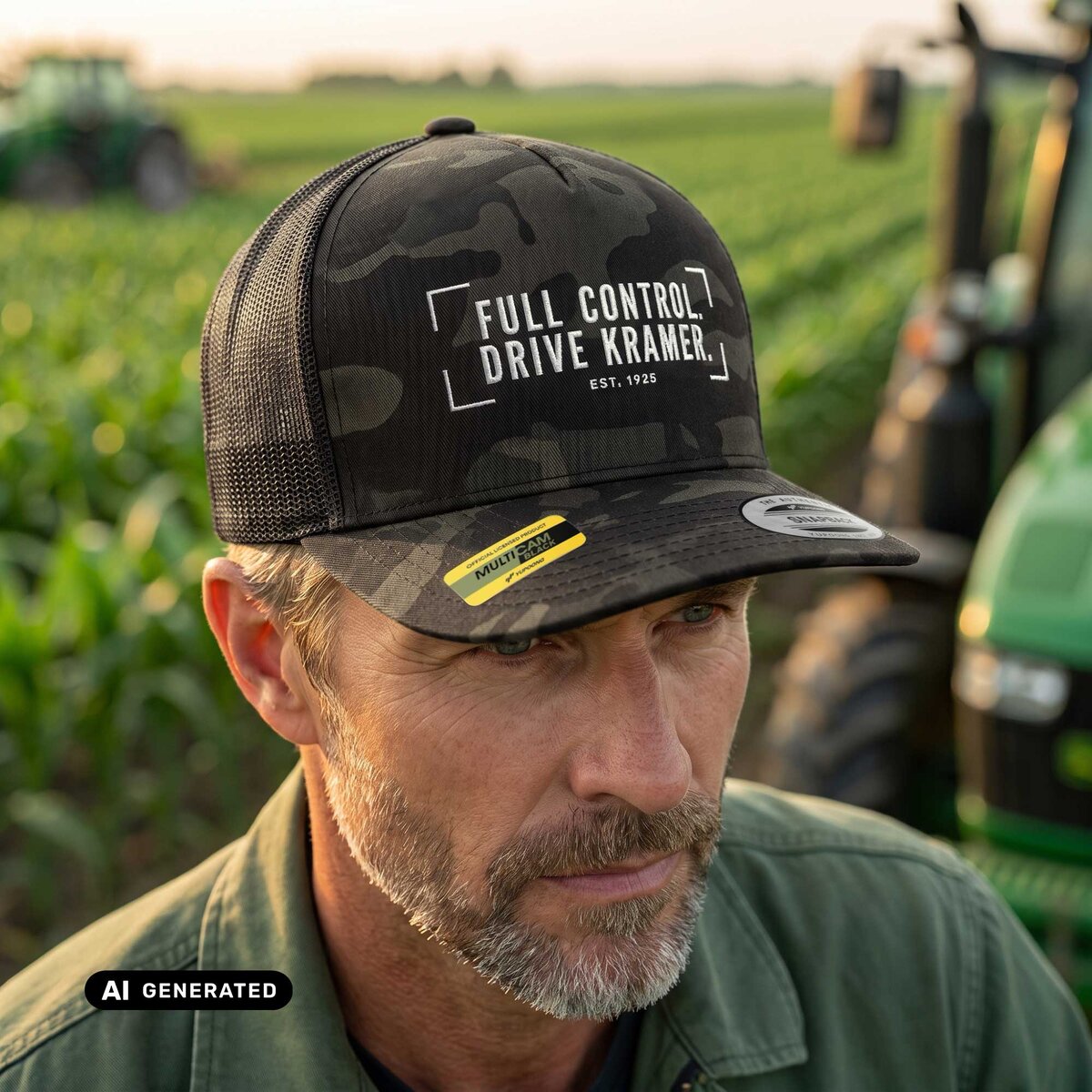 Cap Trucker Flat Camouflage Drive
