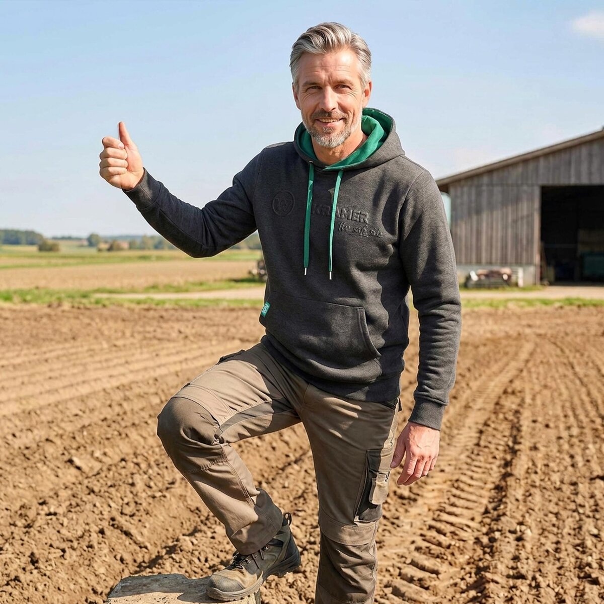 Hoodie Herren mit farbigen Akzenten